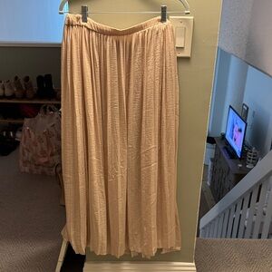 Philosophy Pleated Maxi Skirt in Light Peach